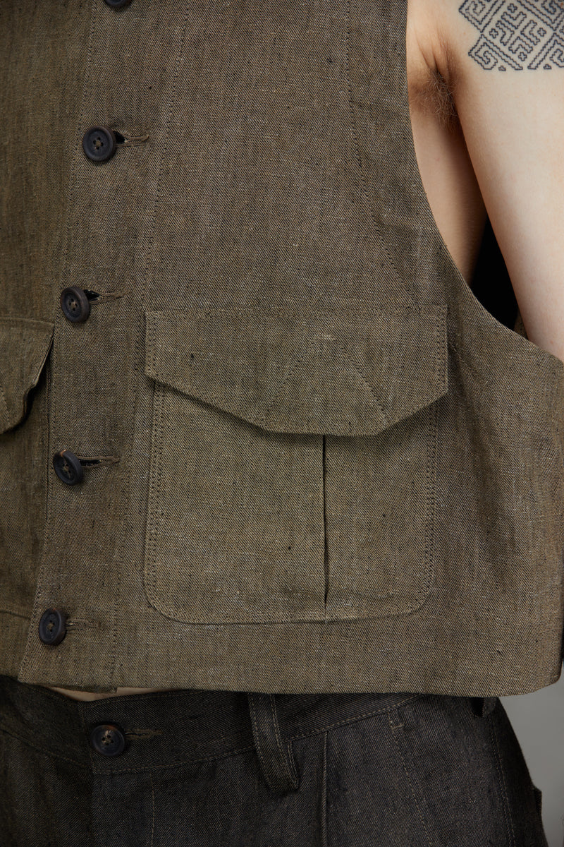 CROPPED COLLARLESS WAISTCOAT