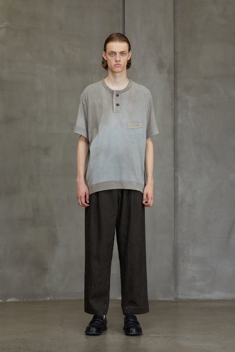 HENLEY NECK T-SHIRT