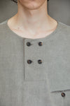 4 BUTTON HENLEY NECK LONG SLEEVE T-SHIRT