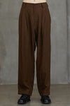 STRIPED FRONT PLEAT TROUSERS