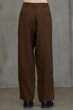 STRIPED FRONT PLEAT TROUSERS