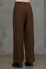 STRIPED FRONT PLEAT TROUSERS