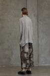 GATHERED LONG SLEEVE T-SHIRT