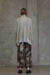 GATHERED LONG SLEEVE T-SHIRT