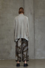 GATHERED LONG SLEEVE T-SHIRT