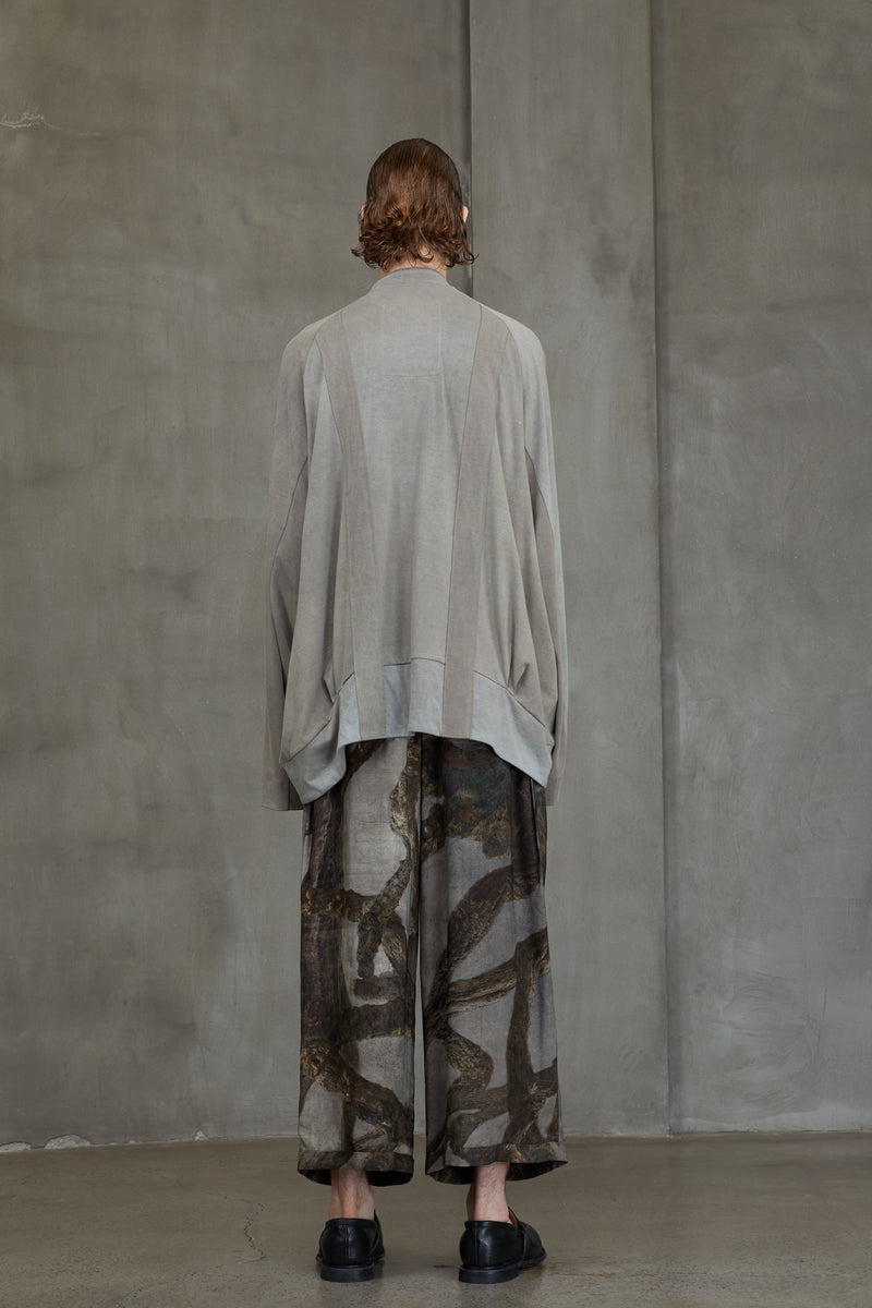 GATHERED LONG SLEEVE T-SHIRT