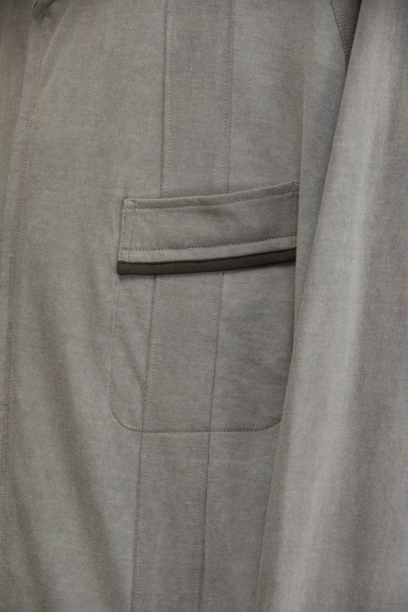 GATHERED LONG SLEEVE T-SHIRT