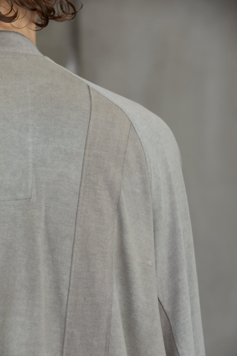 GATHERED LONG SLEEVE T-SHIRT