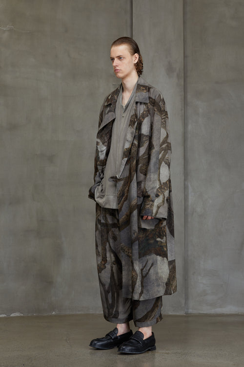 DIGITAL PRINT TRENCH COAT