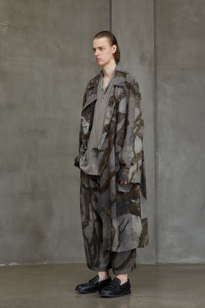 DIGITAL PRINT TRENCH COAT