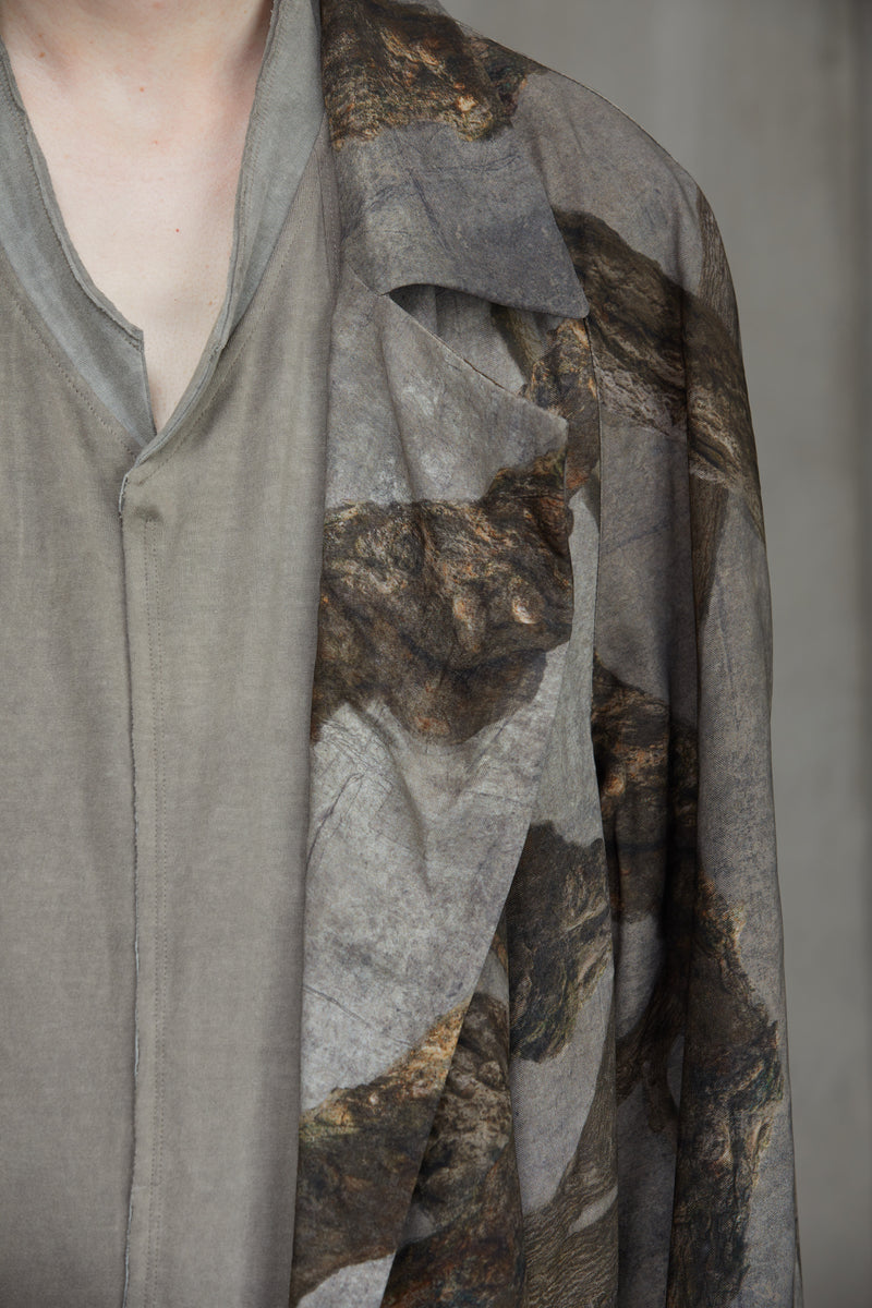 DIGITAL PRINT TRENCH COAT