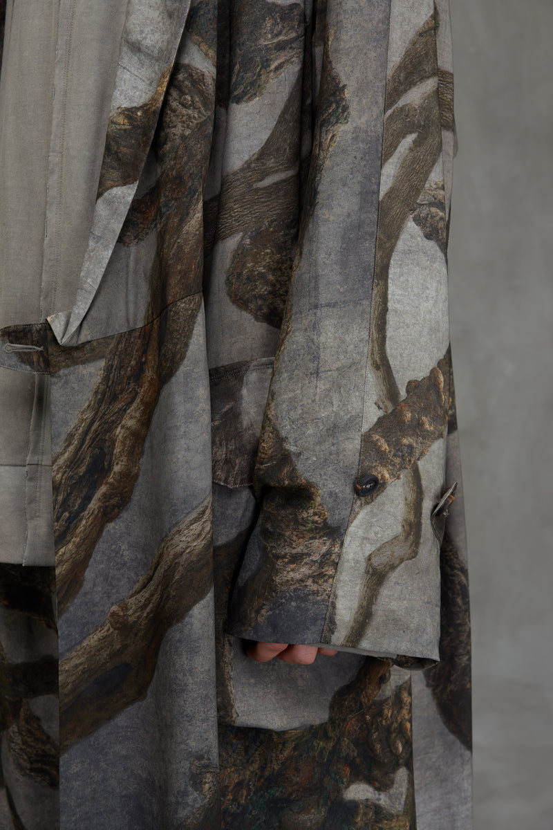 DIGITAL PRINT TRENCH COAT