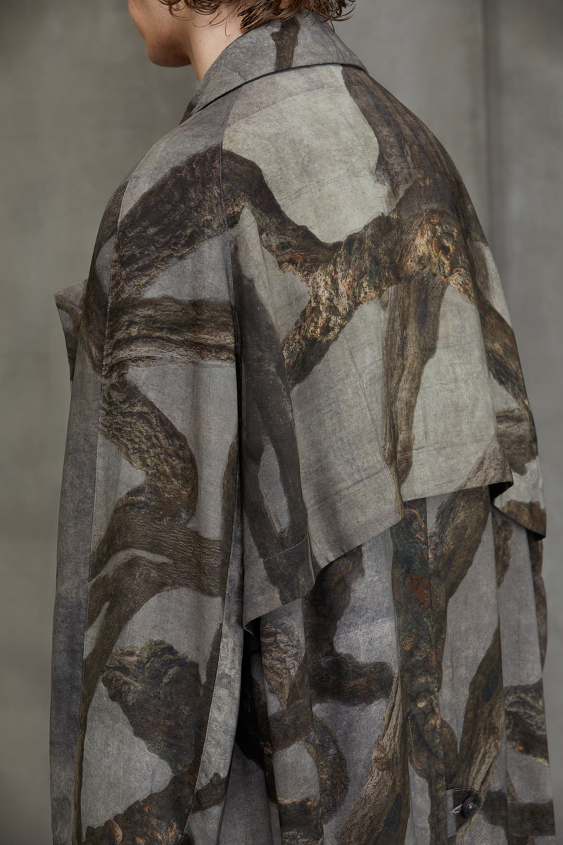 DIGITAL PRINT TRENCH COAT