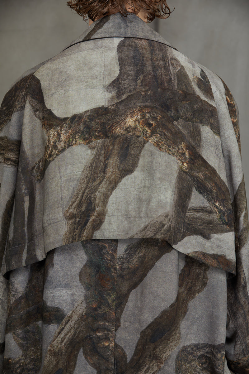 DIGITAL PRINT TRENCH COAT
