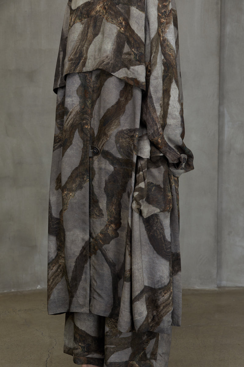 DIGITAL PRINT TRENCH COAT