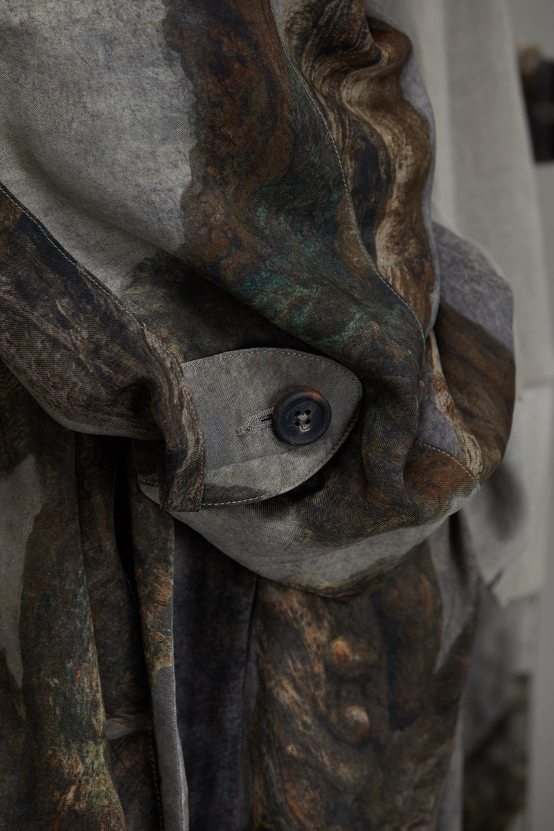 DIGITAL PRINT TRENCH COAT