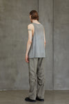 LAYERED JERSEY HENLEY NECK TANK TOP