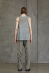 LAYERED JERSEY HENLEY NECK TANK TOP