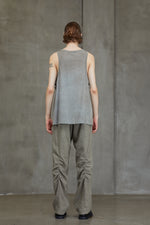 LAYERED JERSEY HENLEY NECK TANK TOP