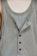 LAYERED JERSEY HENLEY NECK TANK TOP