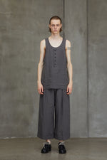 LAYERED HENLEY NECK TANK TOP