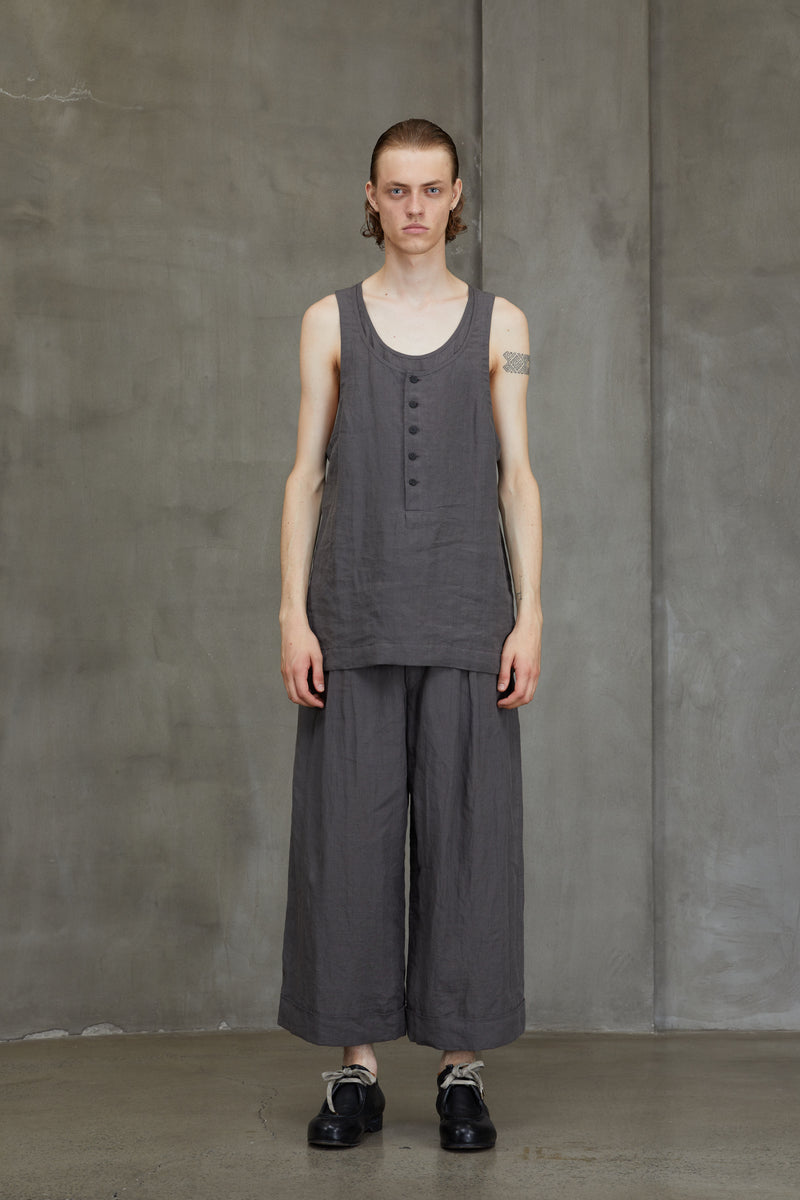 LAYERED HENLEY NECK TANK TOP