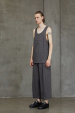 LAYERED HENLEY NECK TANK TOP