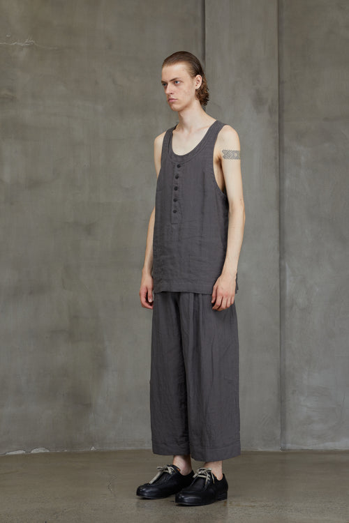 LAYERED HENLEY NECK TANK TOP