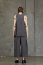 LAYERED HENLEY NECK TANK TOP