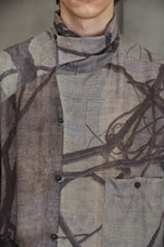 DIGITAL PRINT HIGH NECK LONG SHIRT