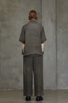 SPREAD COLLAR SHORT SLEEVE SHIRT