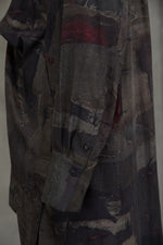 DIGITAL PRINT HIGH NECK LONG SHIRT