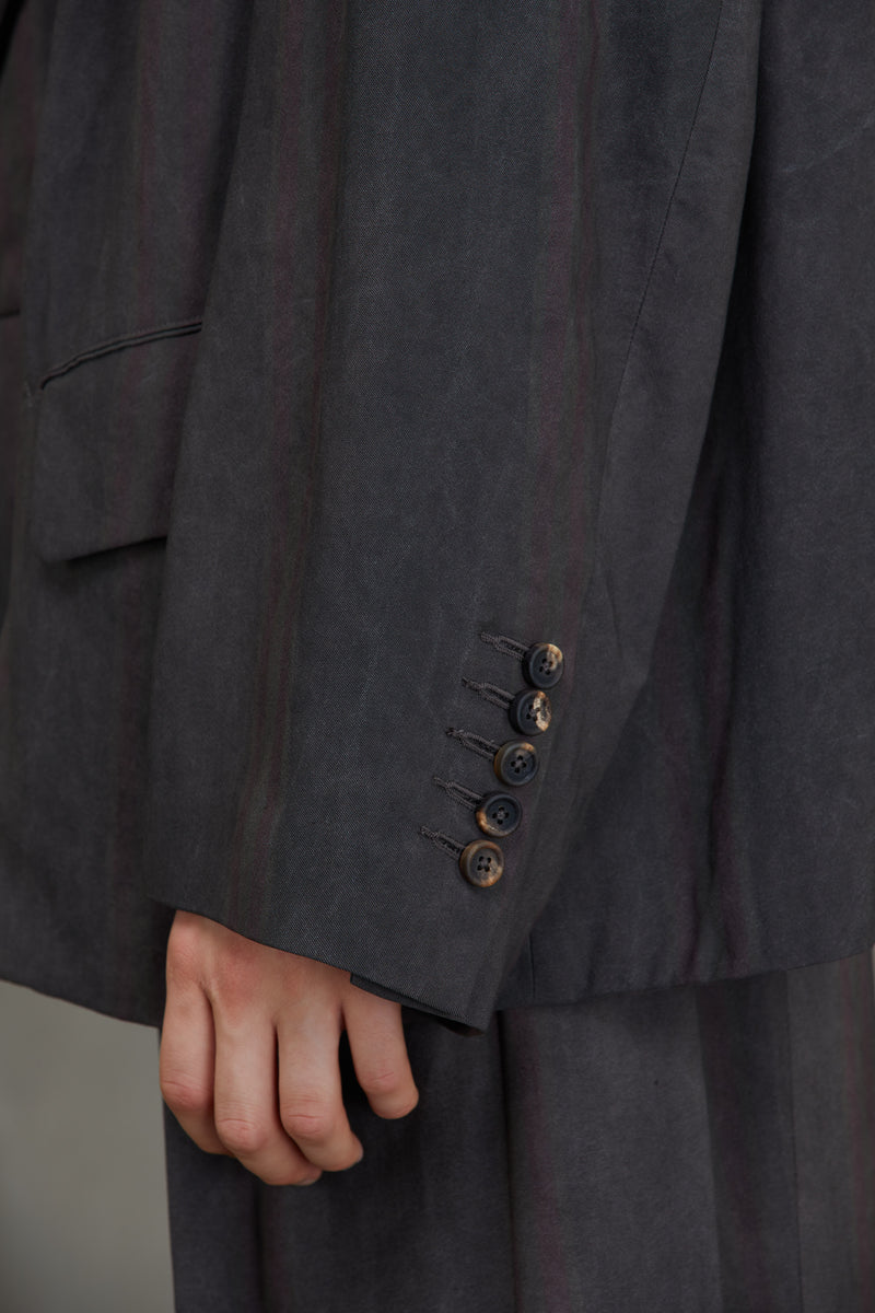 DOUBLE BREASTED ASYMMETRIC JACKET