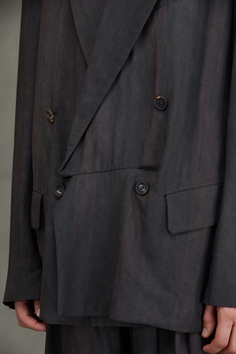 DOUBLE BREASTED ASYMMETRIC JACKET