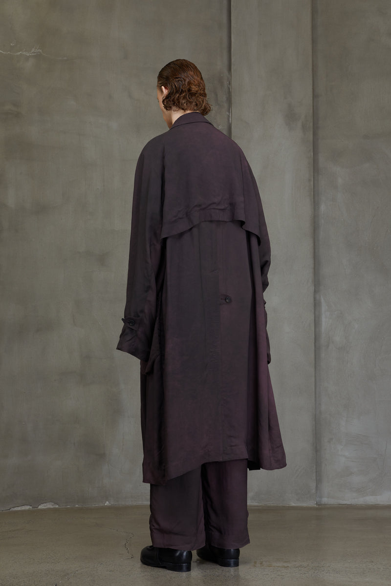 DOUBLE BREASTED ASYMMETRIC COAT