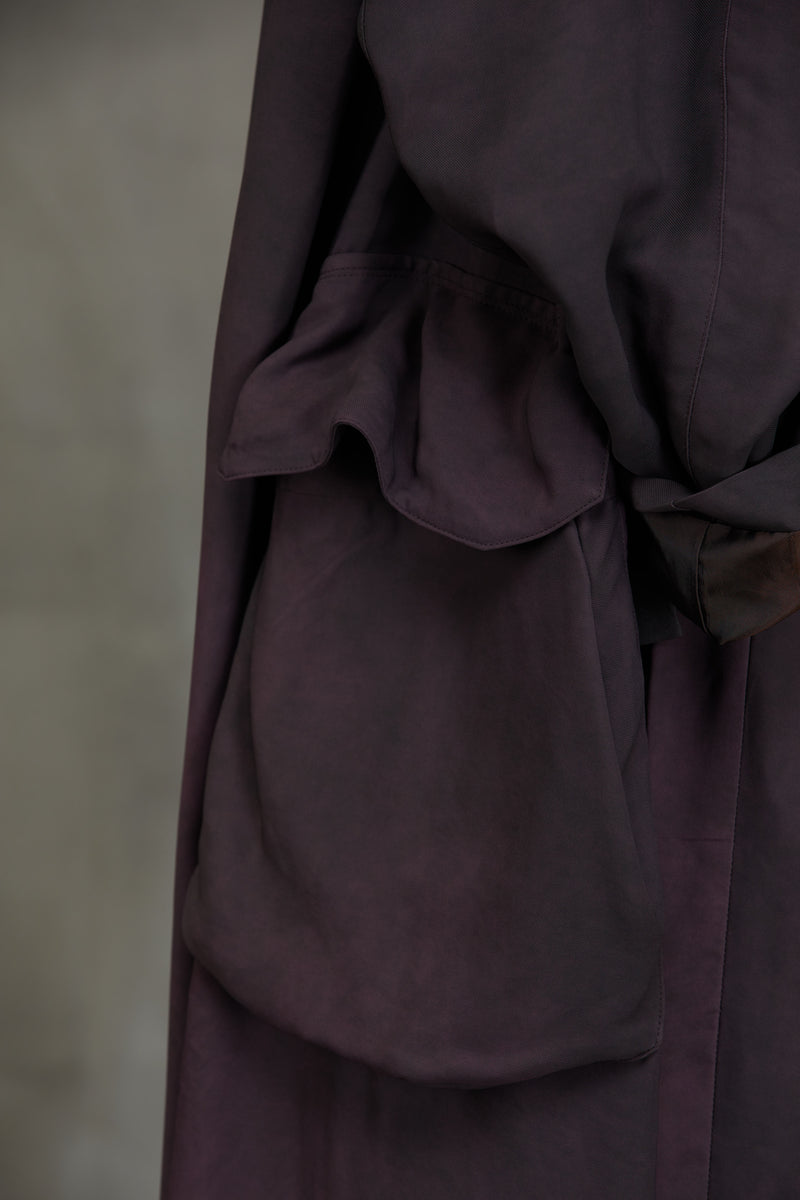 DOUBLE BREASTED ASYMMETRIC COAT