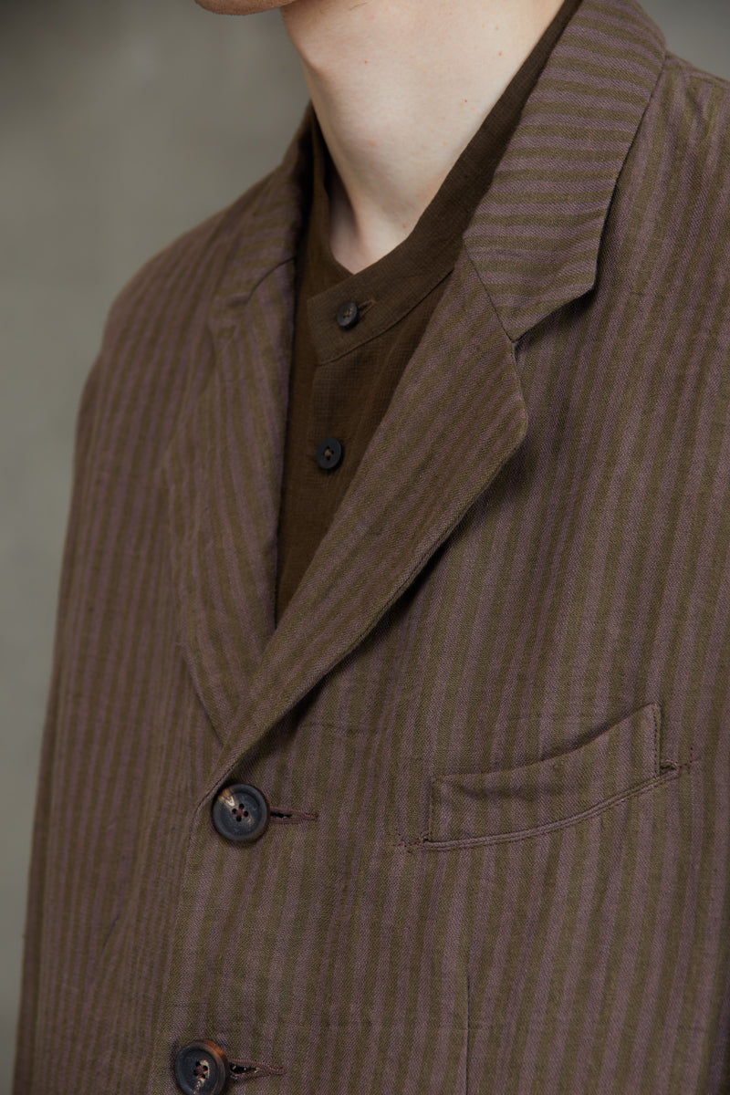STRIPED 3 BUTTON JACKET