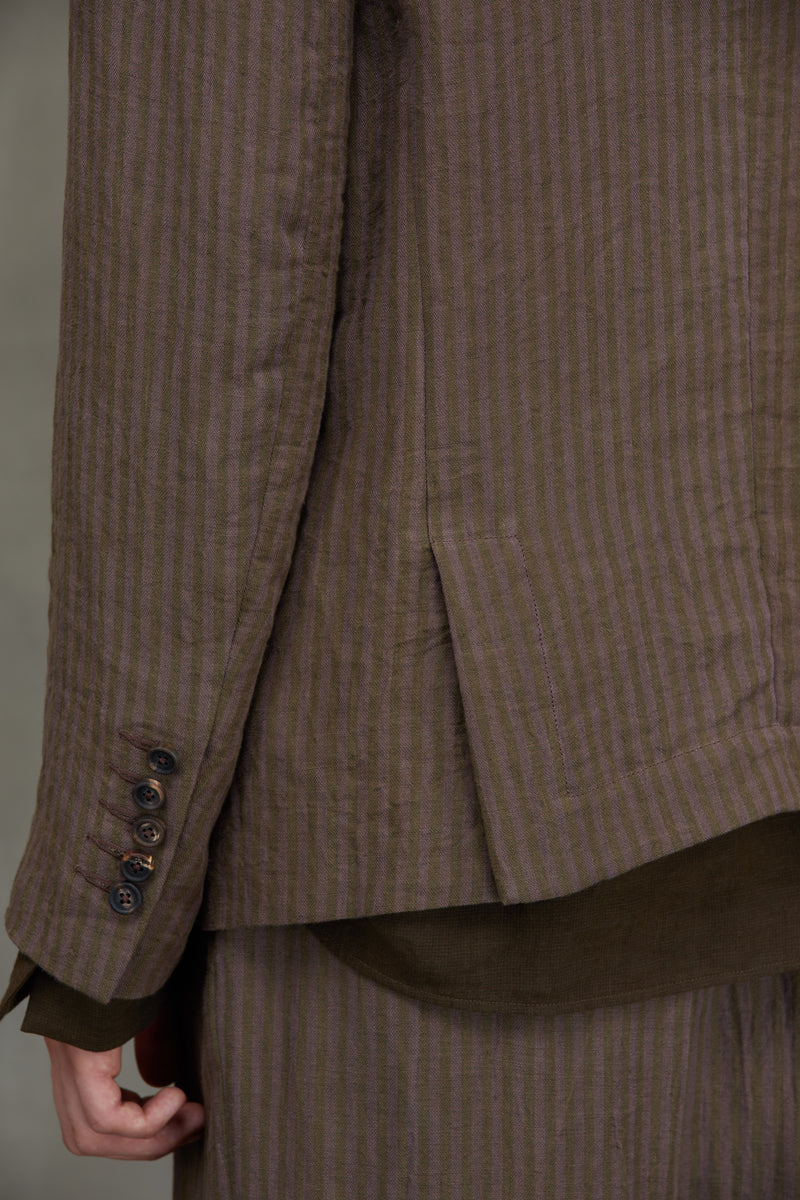 STRIPED 3 BUTTON JACKET