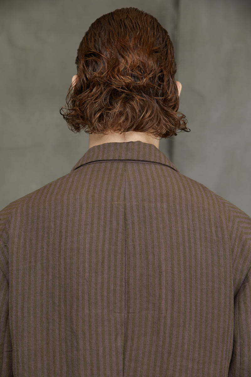 STRIPED 3 BUTTON JACKET