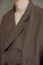 DOUBLED BREASTED STRIPED JACKET