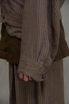DOUBLED BREASTED STRIPED JACKET
