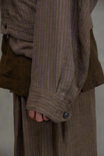 DOUBLED BREASTED STRIPED JACKET