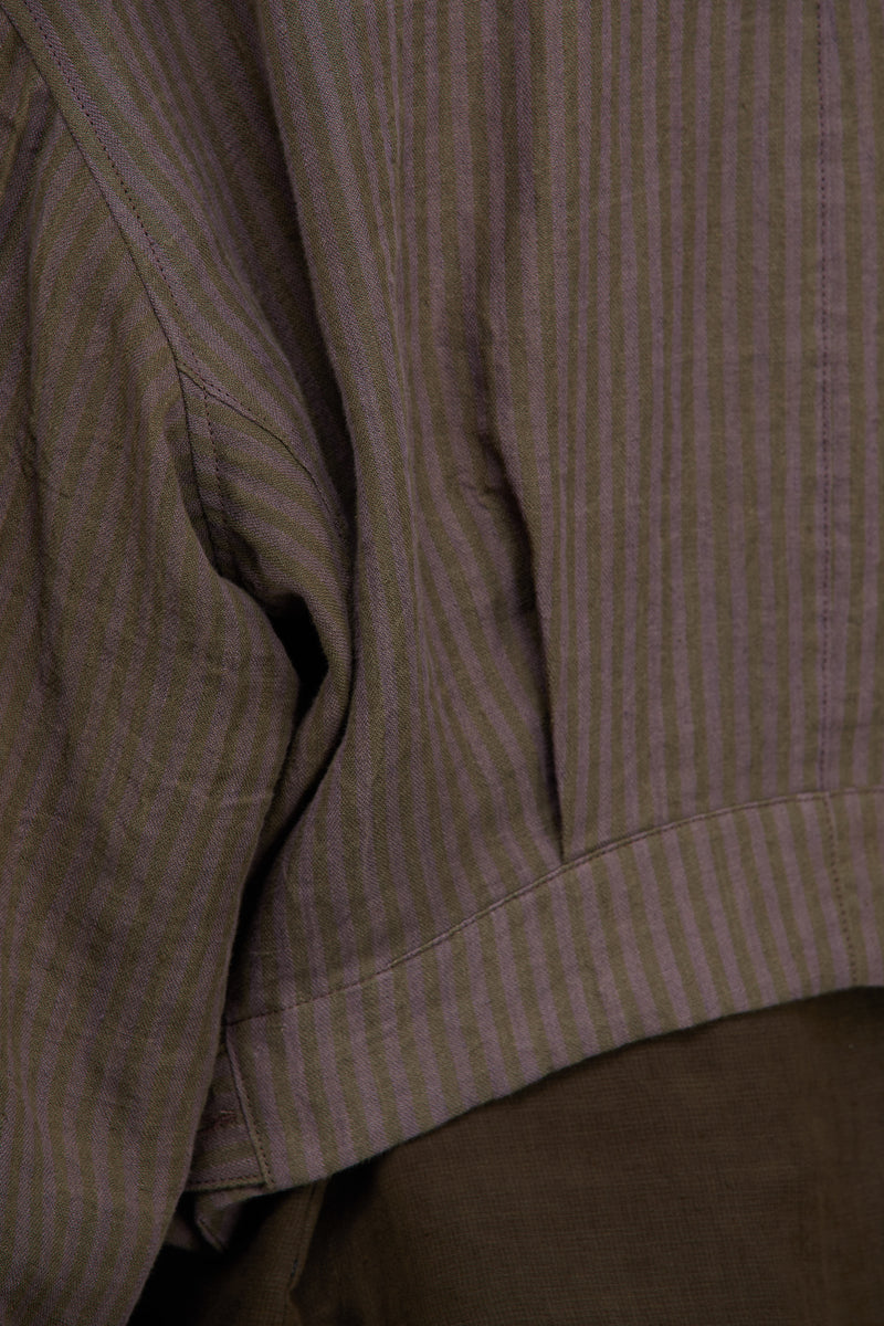 DOUBLED BREASTED STRIPED JACKET