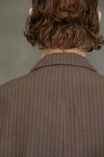 DOUBLED BREASTED STRIPED JACKET