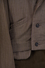 DOUBLED BREASTED STRIPED JACKET