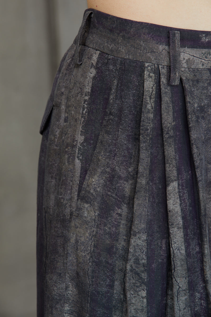 DIGITAL PRINT WIDE LEG TROUSERS