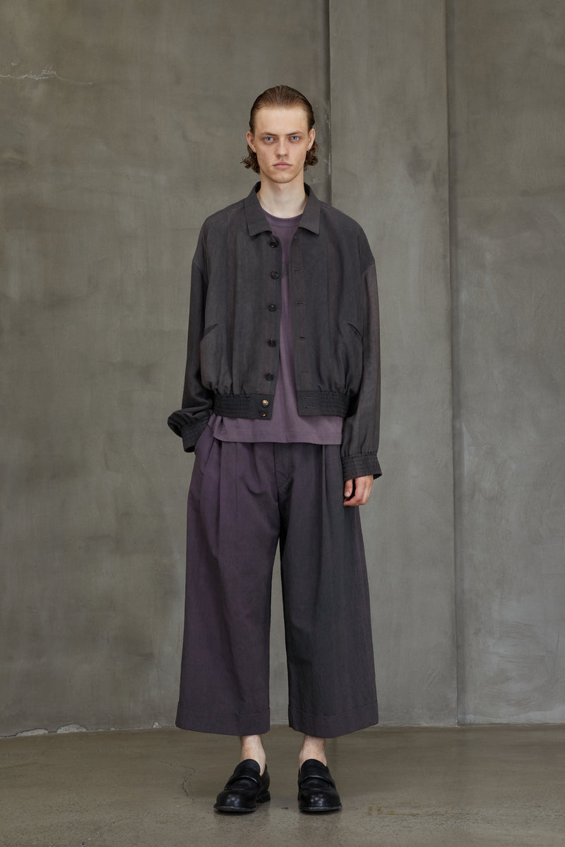 SPREAD COLLAR CROPPED JACKET