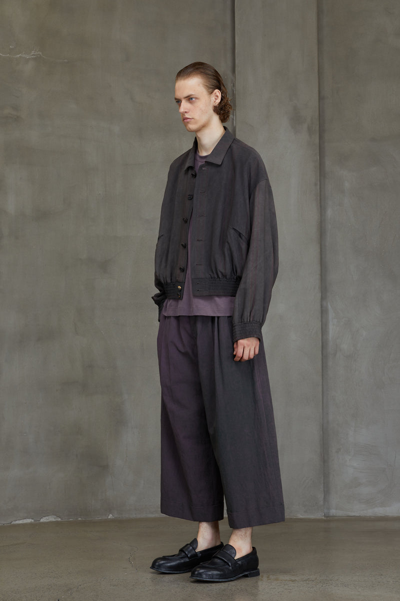 SPREAD COLLAR CROPPED JACKET