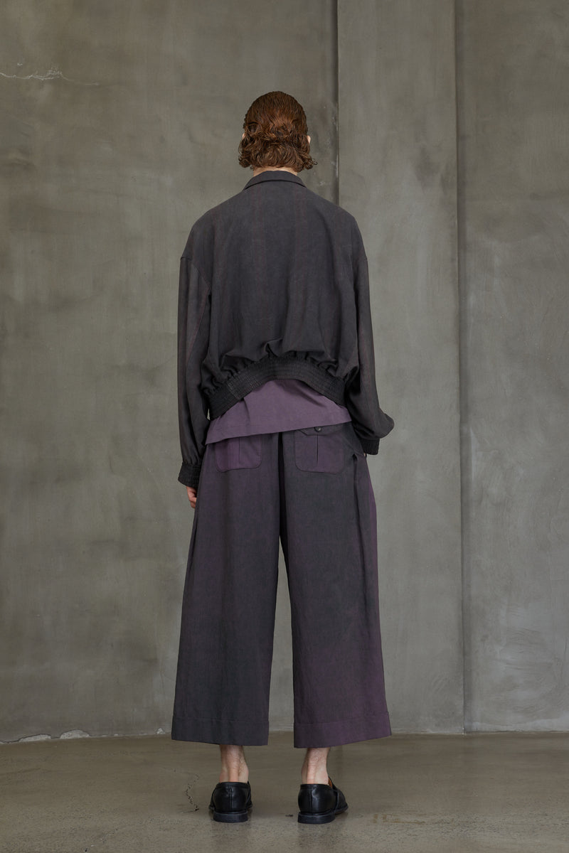 SPREAD COLLAR CROPPED JACKET