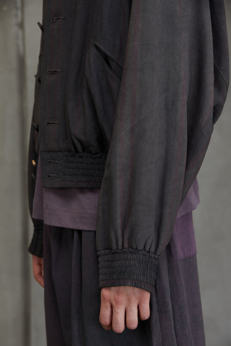 SPREAD COLLAR CROPPED JACKET